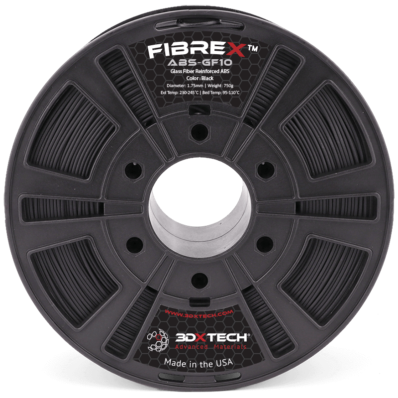 3DXTech - FibreX Black Glass Fiber ABS+ - 0.75kg