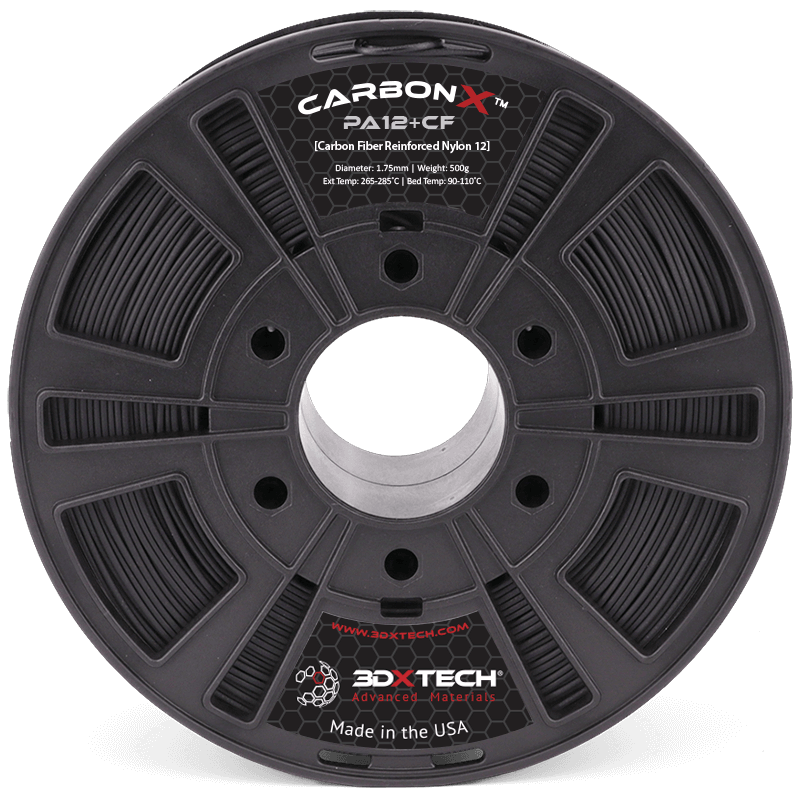 3DXTech - CarbonX Nylon 12 Black Carbon Fiber PA - 2kg