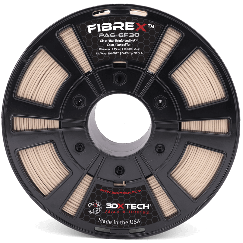 3DXTech - FibreX Tactical Tan Glass Fiber PA6 - 0.75kg