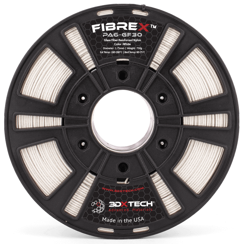 3DXTech - FibreX White Glass Fiber PA6 - 0.75kg