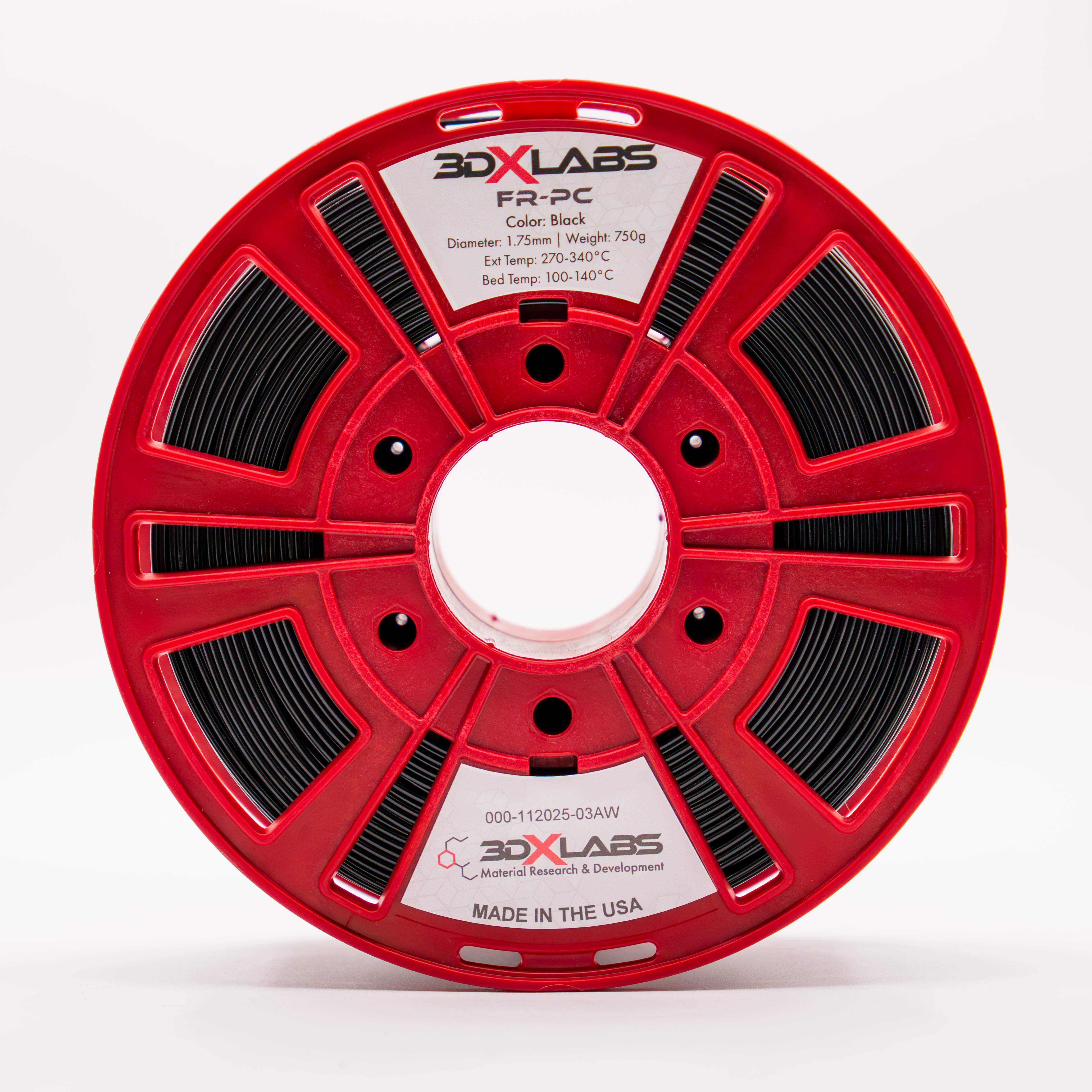 3DXTech - 3DXLABS Black Flame Retardant PC - 0.75kg