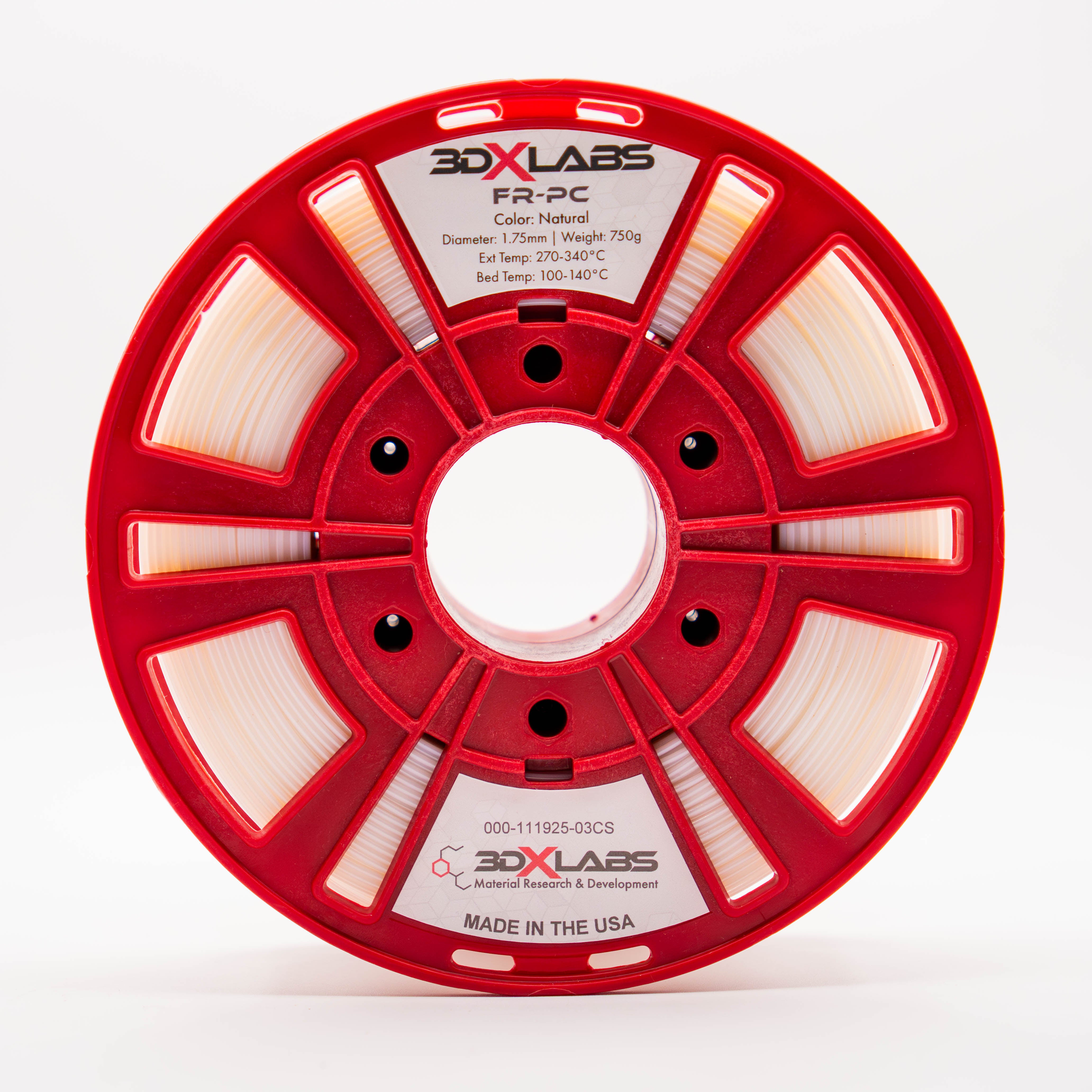 3DXTech - 3DXLABS Natural Flame Retardant PC - 0.75kg