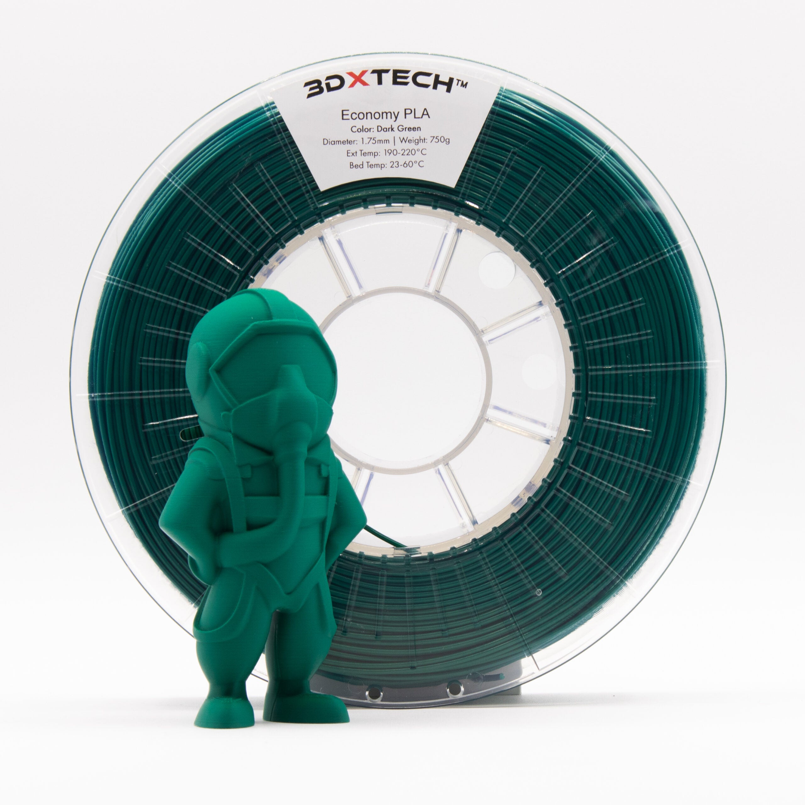 3DXTech - Economy Dark Green Bio Based PLA - 0.75kg