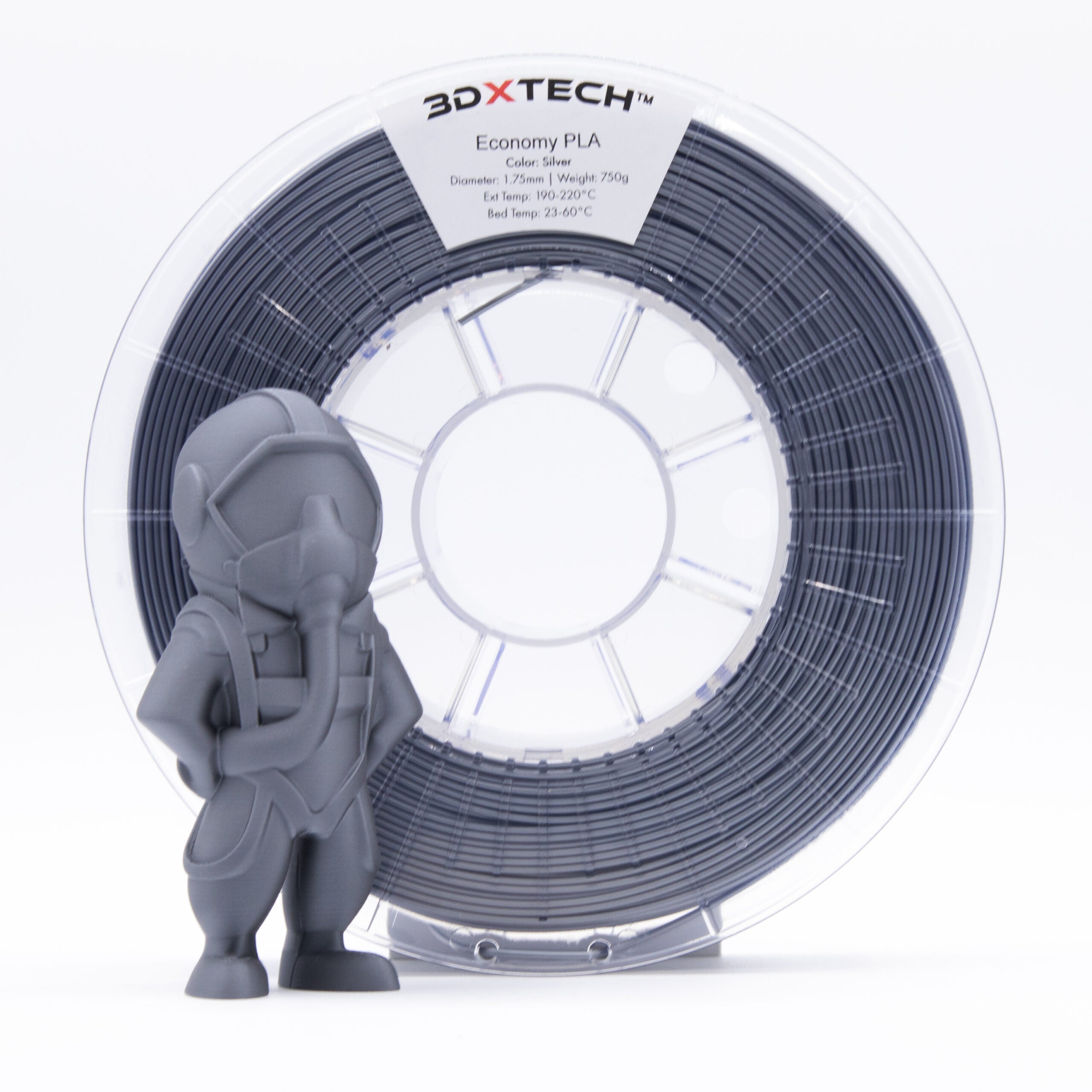 3DXTech - Economy Silver Bio Based PLA - 0.75kg