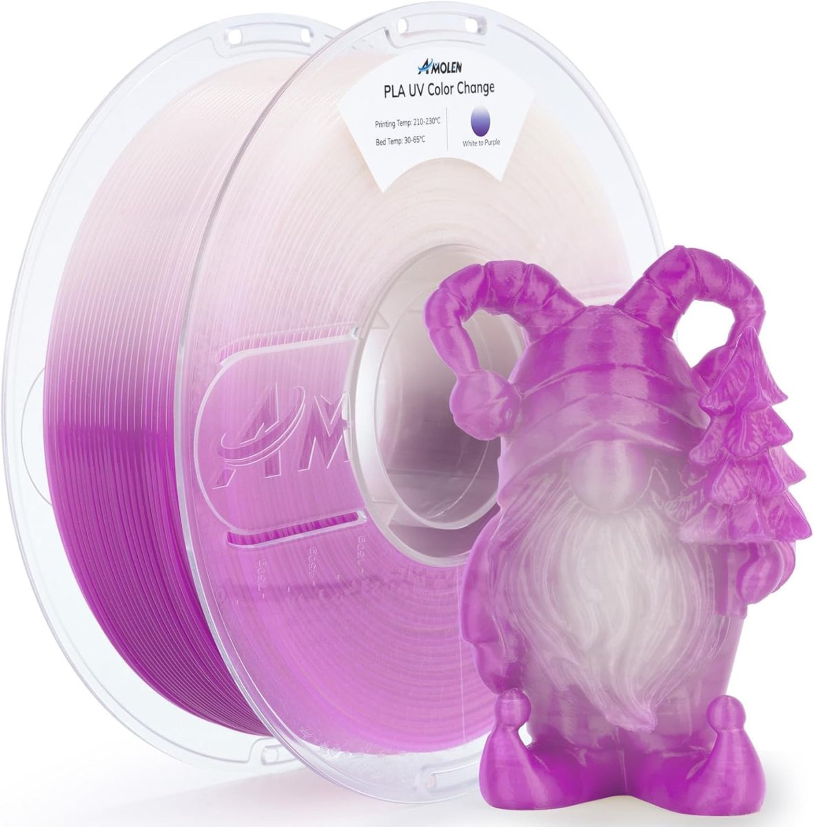 Amolen - Purple Uv Reactive PLA 1.75mm - 1kg