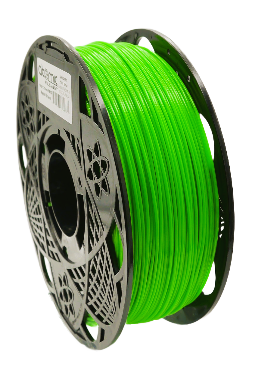 Atomic Filament - Pro Green Uv Reactive Opaque Fluorescent PETG+ - 1kg