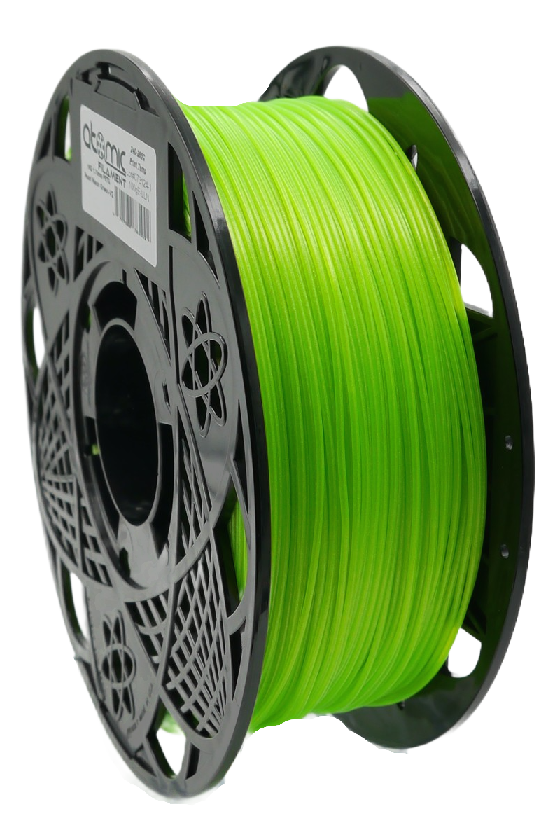 Atomic Filament - Pro Translucent Green Fluorescent Pearl Transparent PETG+ - 1kg