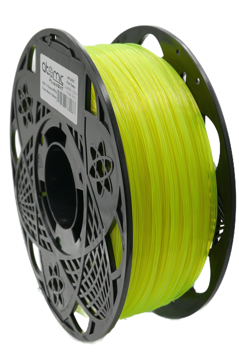 Atomic Filament - Pro Translucent Yellow Fluorescent Transparent PETG+ - 1kg