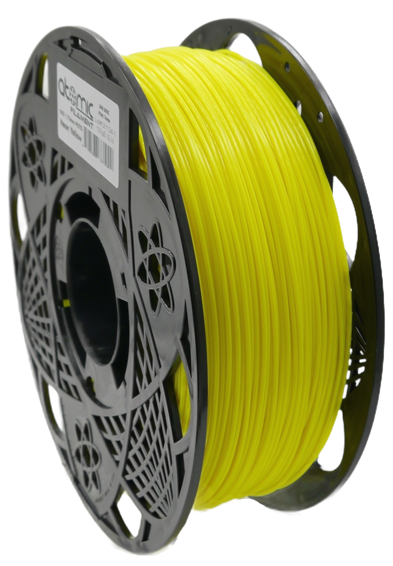 Atomic Filament - Pro Yellow Uv Reactive Opaque Fluorescent PETG+ - 13.61kg