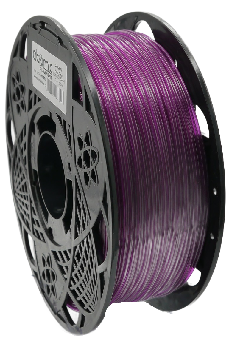 Atomic Filament - Pro Amethyst Violet Gemstone Translucent V2 Marble Transparent PETG+ - 1kg