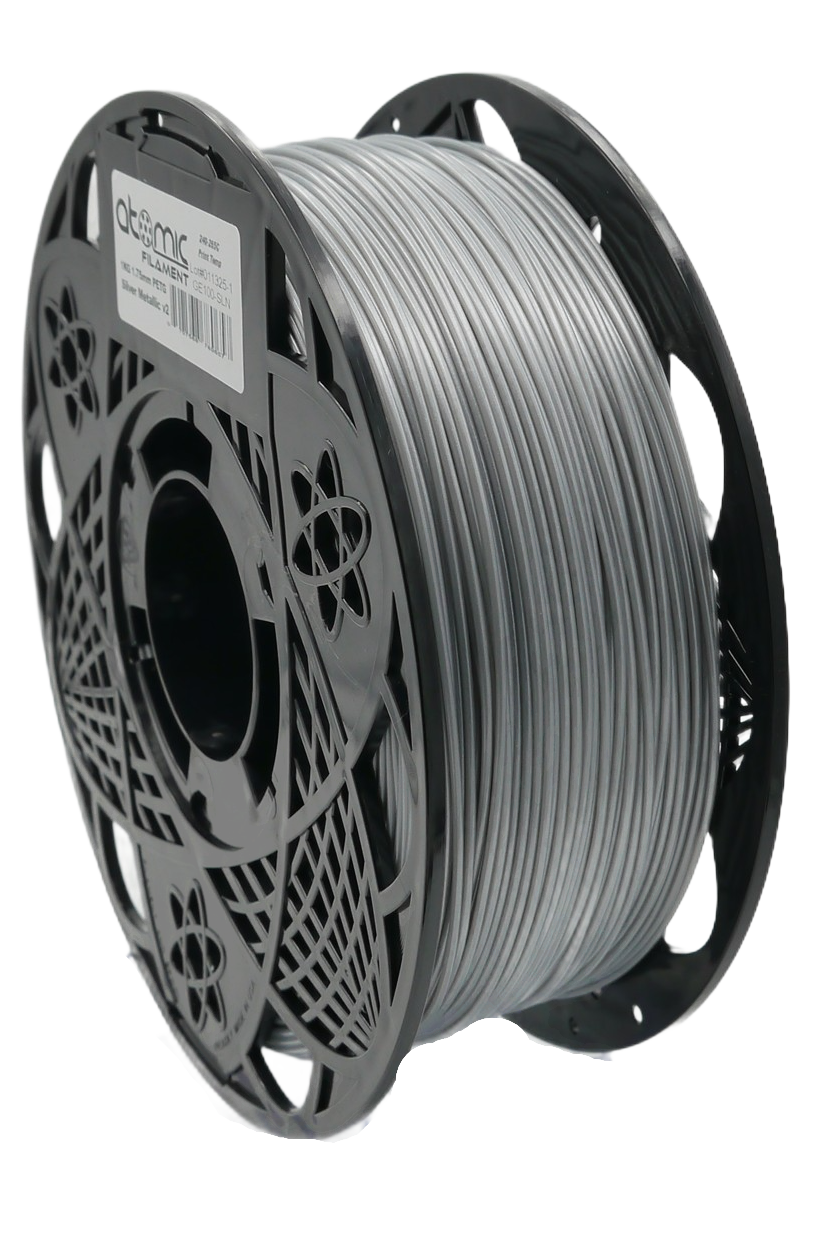 Atomic Filament - Pro Metallic Silver V2 Metal Fill PETG+ 1.75mm - 3.5kg