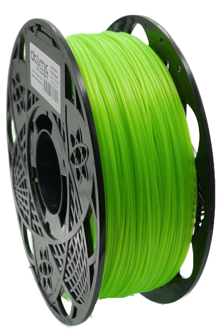 Atomic Filament - AMS Compatible Neon Green Fluorescent Transparent Pearl PLA - 1kg
