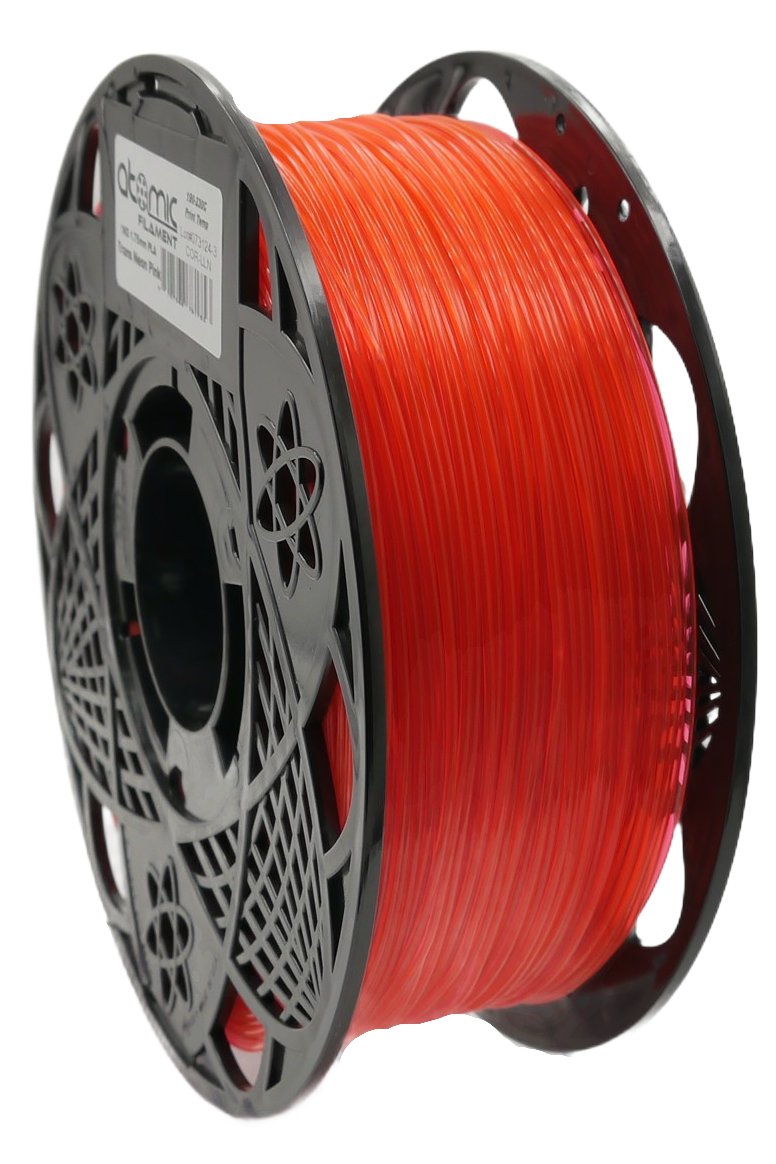 Atomic Filament - AMS Compatible Neon Hot Pink Fluorescent Transparent PLA - 1kg