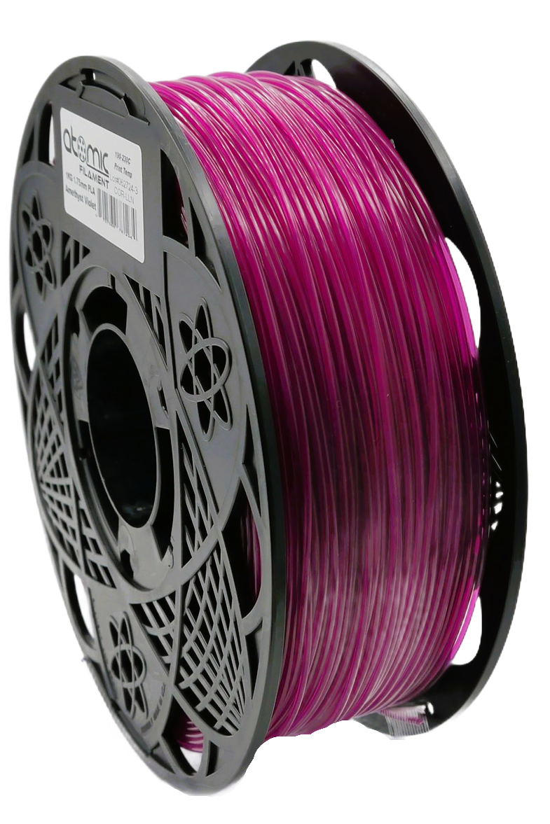 Atomic Filament - Amethyst Violet Gemstone Translucent Marble Transparent PLA - 1kg