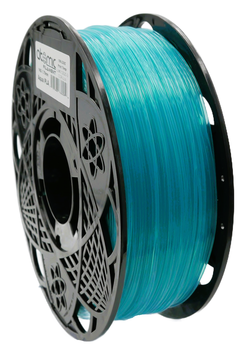 Atomic Filament - Aqua Gemstone Translucent Marble Transparent PLA - 1kg
