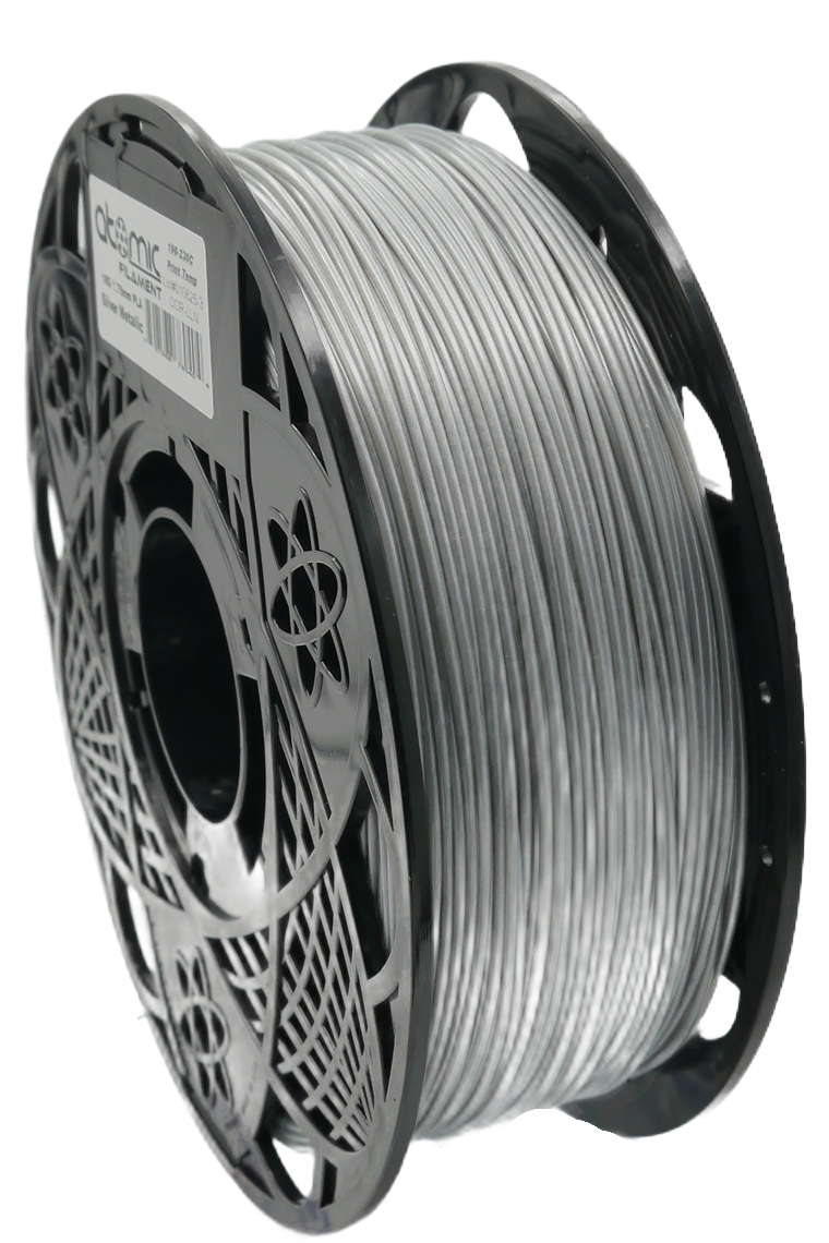 Atomic Filament - Metallic Silver V2 Metal Fill PLA 1.75mm - 3.5kg