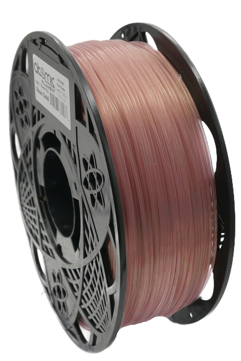 Atomic Filament - Rose Gold Metallic Translucent Metal Fill Transparent PLA - 1.45kg