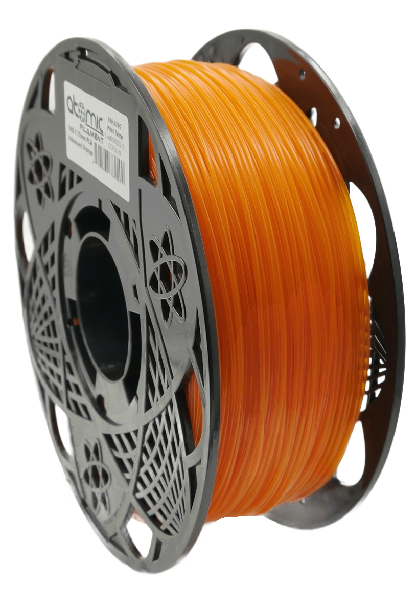 Atomic Filament - Iridescent Orange Translucent Transparent PLA 1.75mm - 1kg