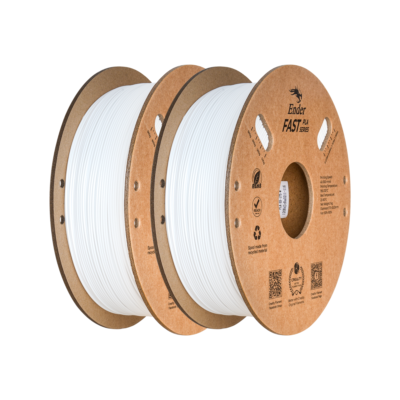 Creality - White+White PLA - 2kg