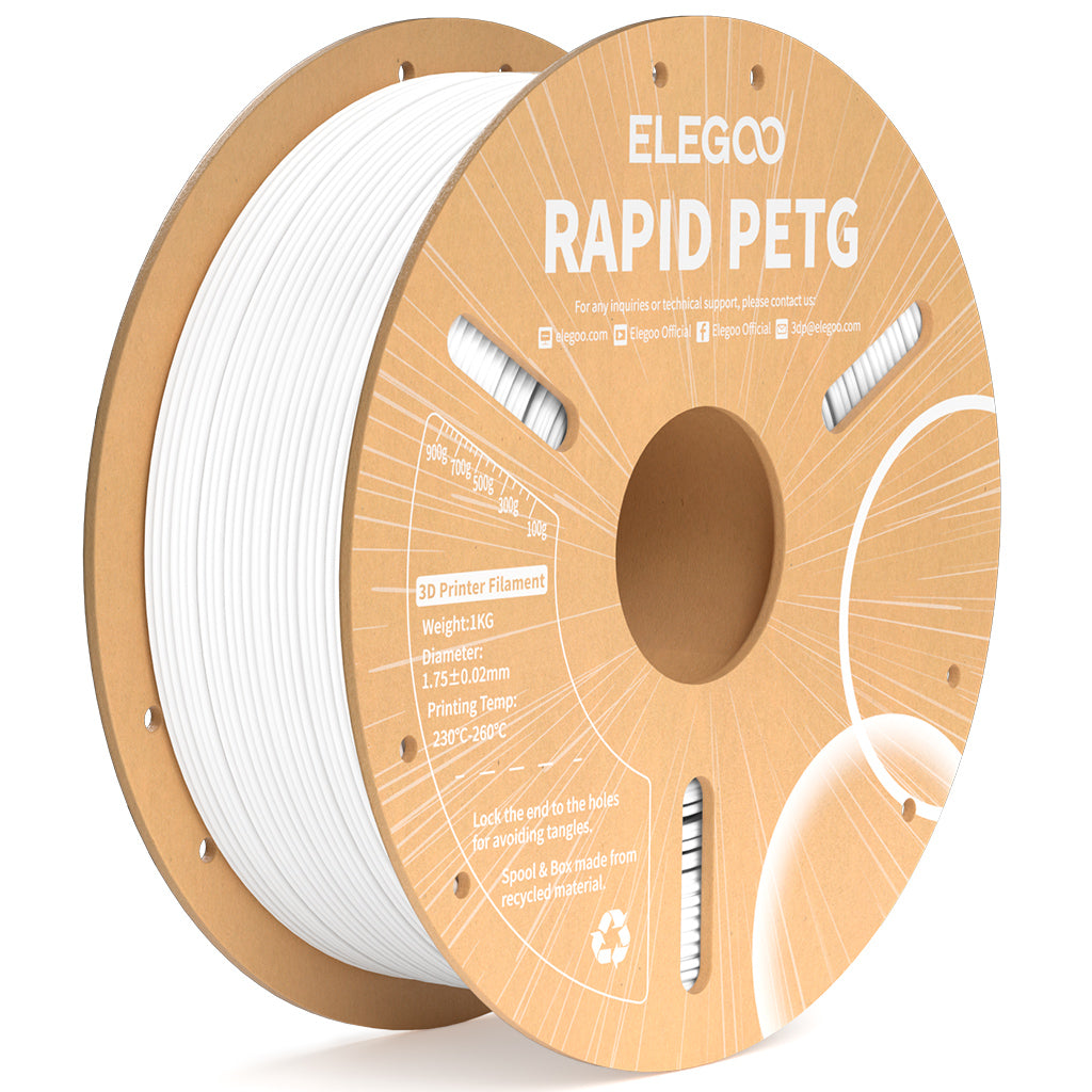 Elegoo - Rapid White PETG 1.75mm - 1kg