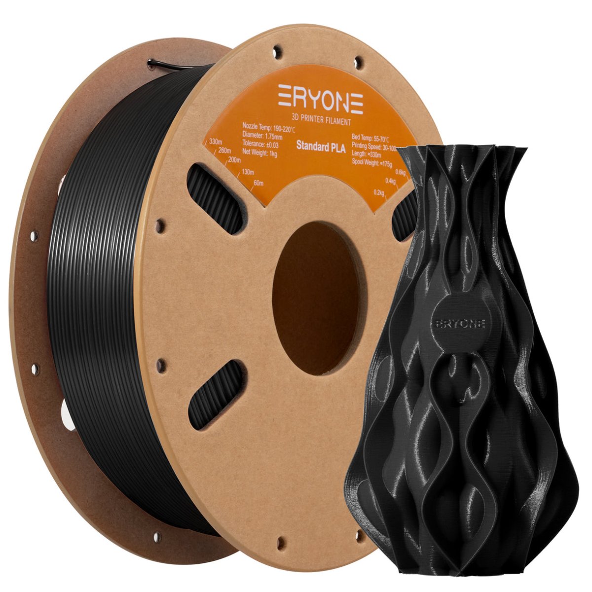 Eryone - Black PLA 1.75mm - 1kg