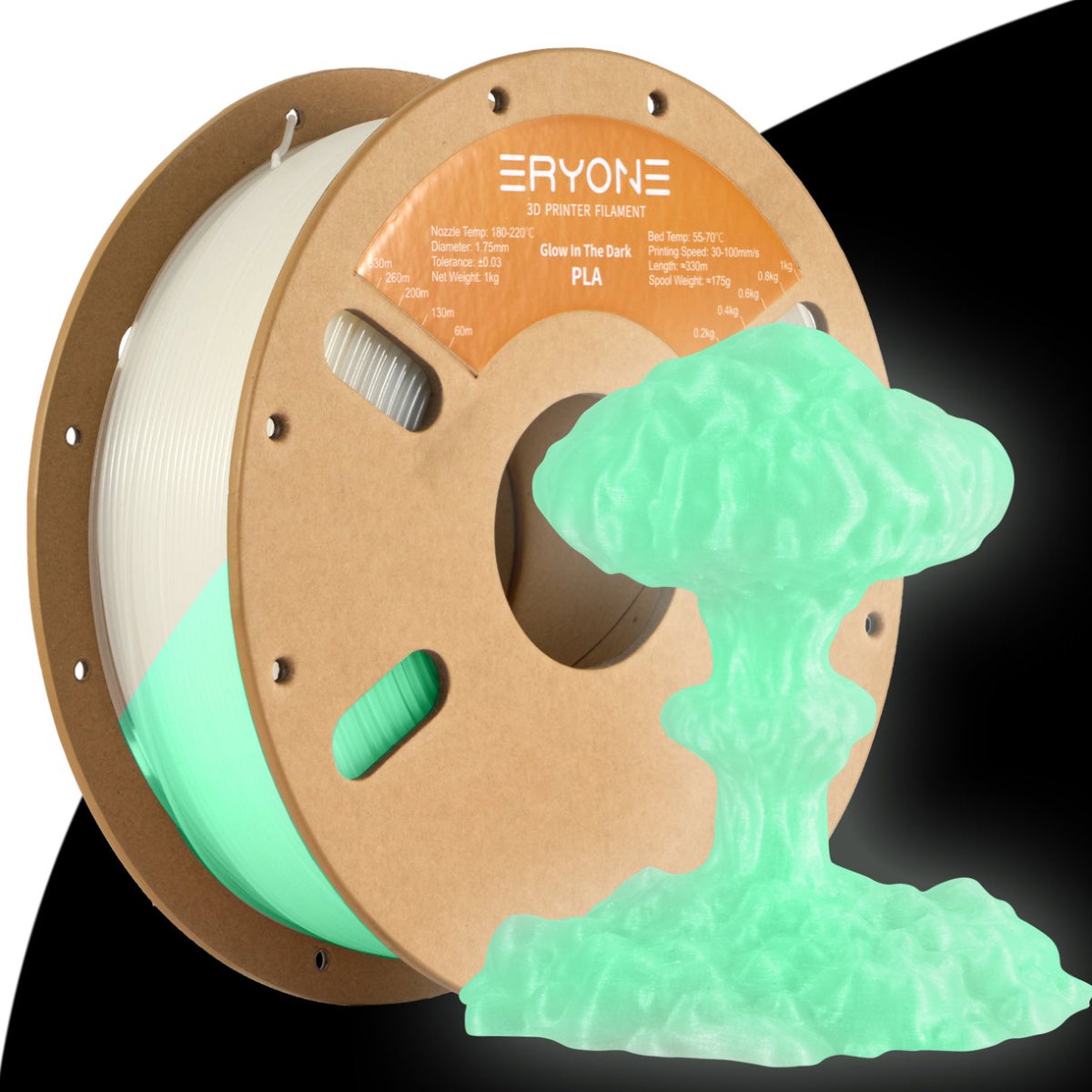 Eryone - Luminous Green Glow PLA 1.75mm - 1kg