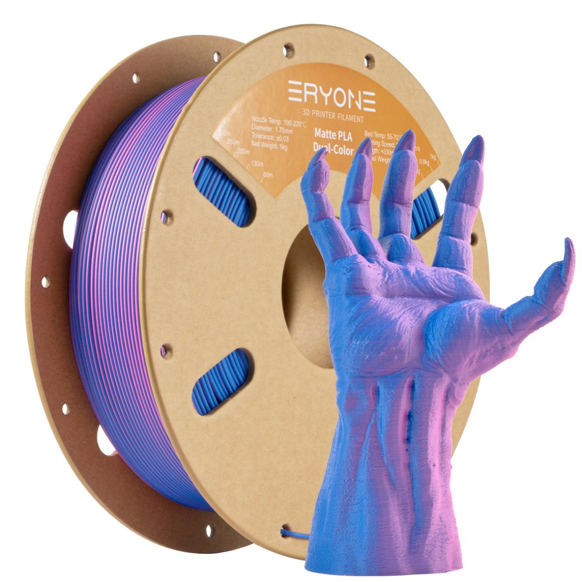 Eryone - Pink & Blue Gradient Matte PLA 1.75mm - 1kg
