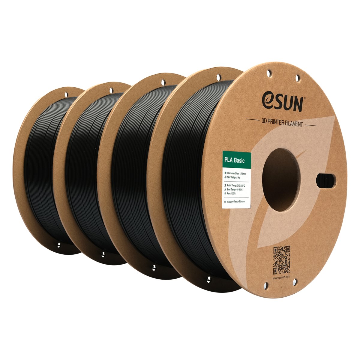 eSUN - Black*4Rolls PLA 1.75mm - 4kg