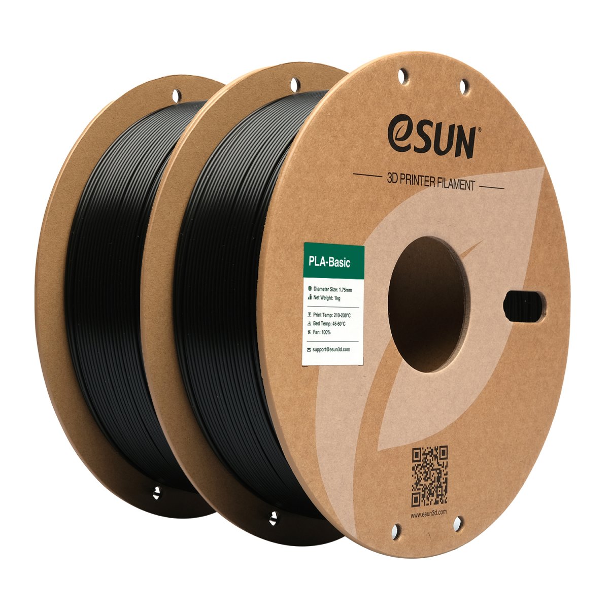 eSUN - Black+Black PLA 1.75mm - 2kg