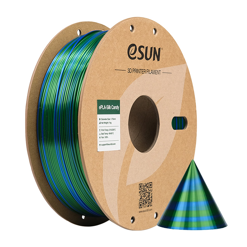eSUN - Candy Blue+Green Gradient Silk PLA 1.75mm - 1kg