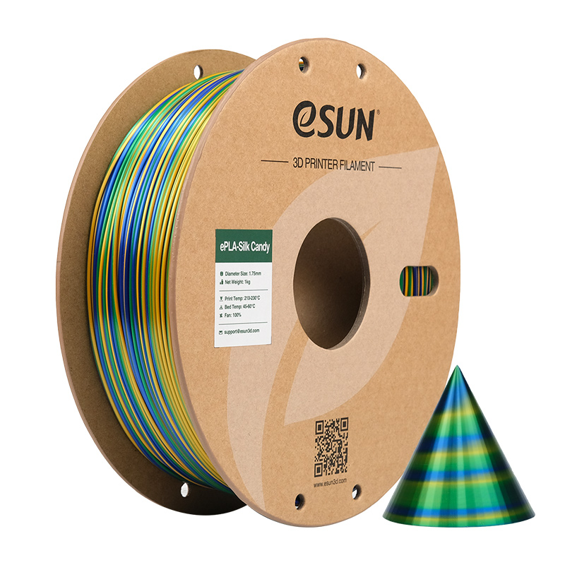 eSUN - Candy Gold+Blue+Green Gradient Silk PLA 1.75mm - 1kg
