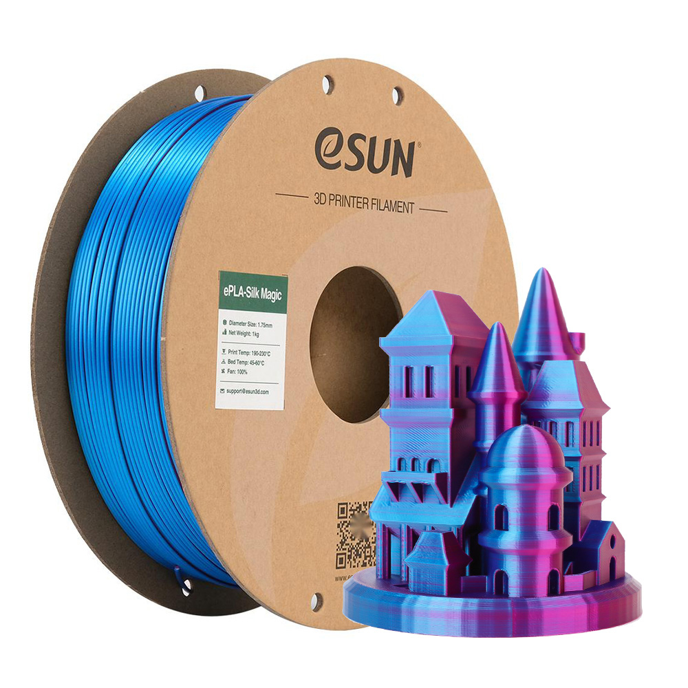 eSUN - Magic Red Blue Silk Gradient PLA 1.75mm - 1kg