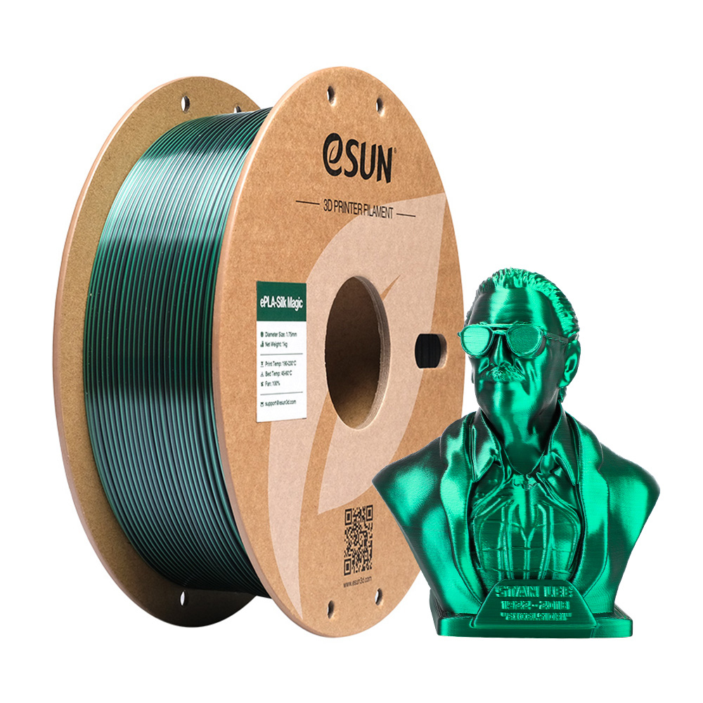 eSUN - Magic Black+Green Silk PLA 1.75mm - 1kg