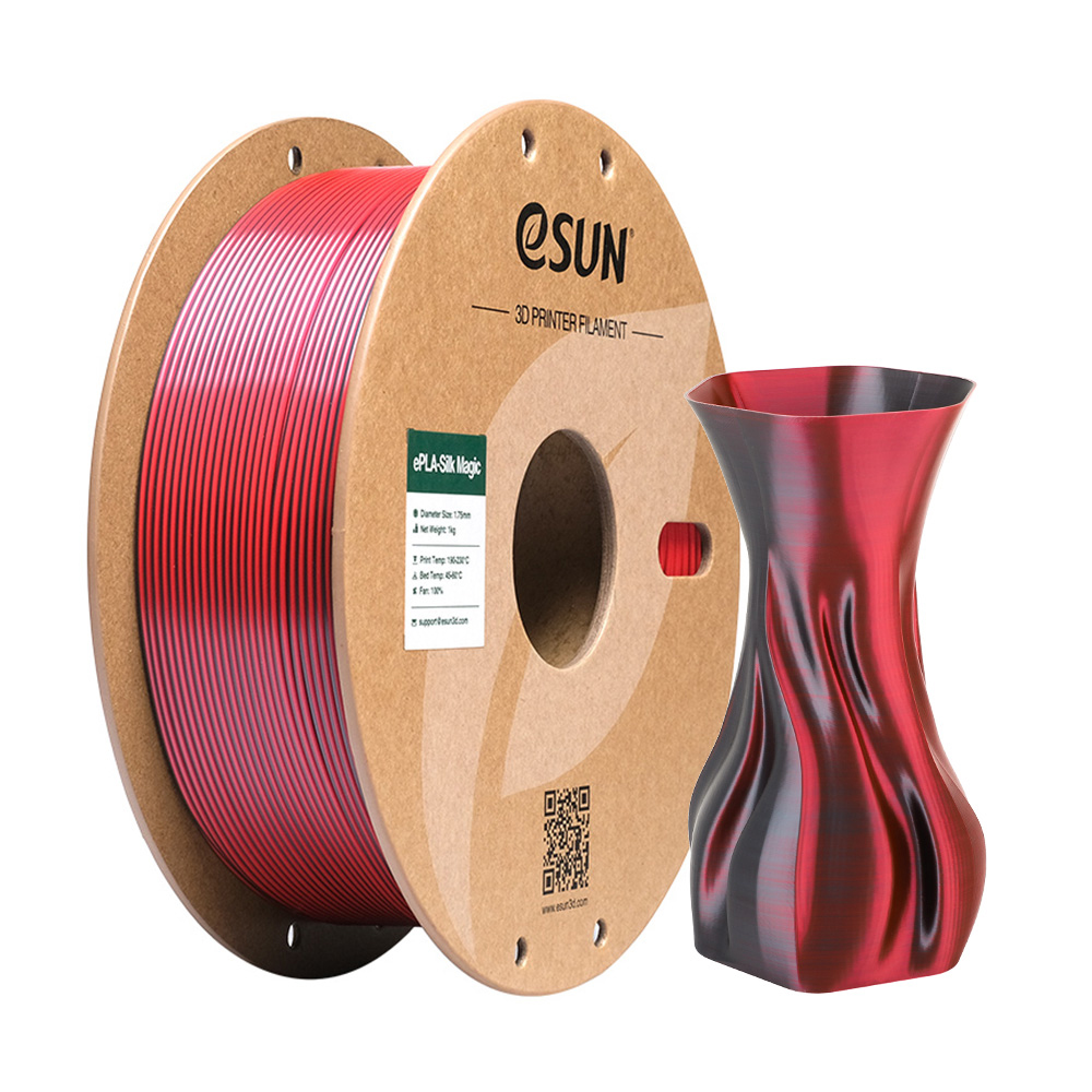eSUN - Magic Black+Red Silk PLA 1.75mm - 1kg