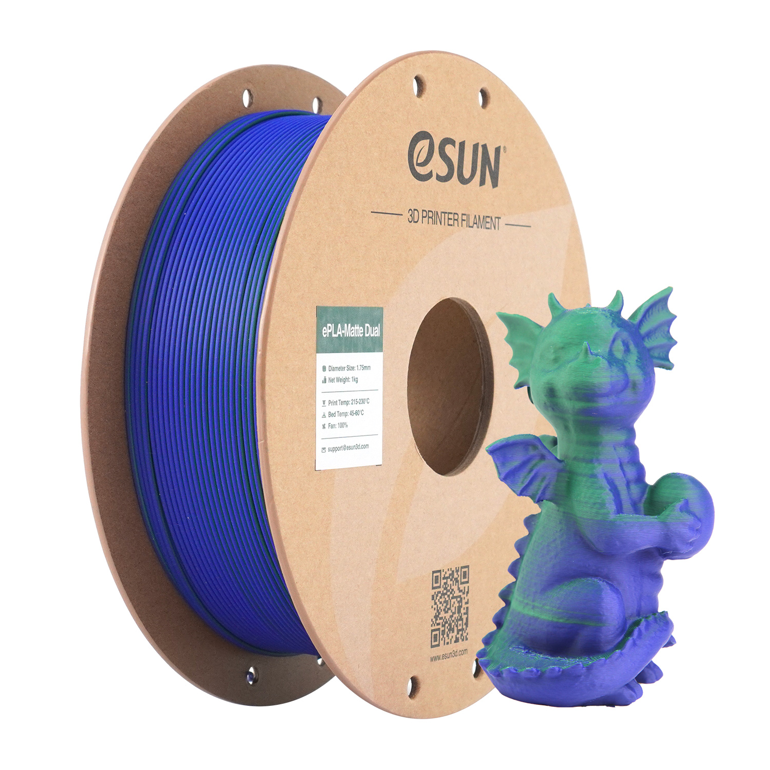 eSUN - Green Blue Matte PLA 1.75mm - 1kg