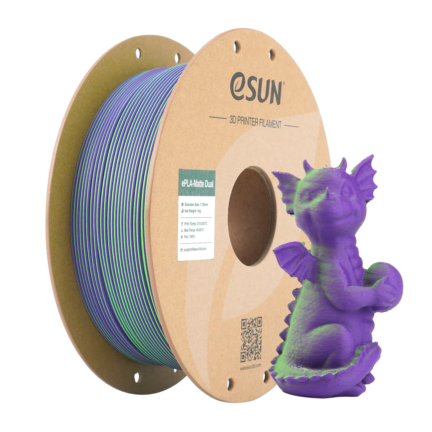 eSUN - Green Purple Matte PLA 1.75mm - 1kg