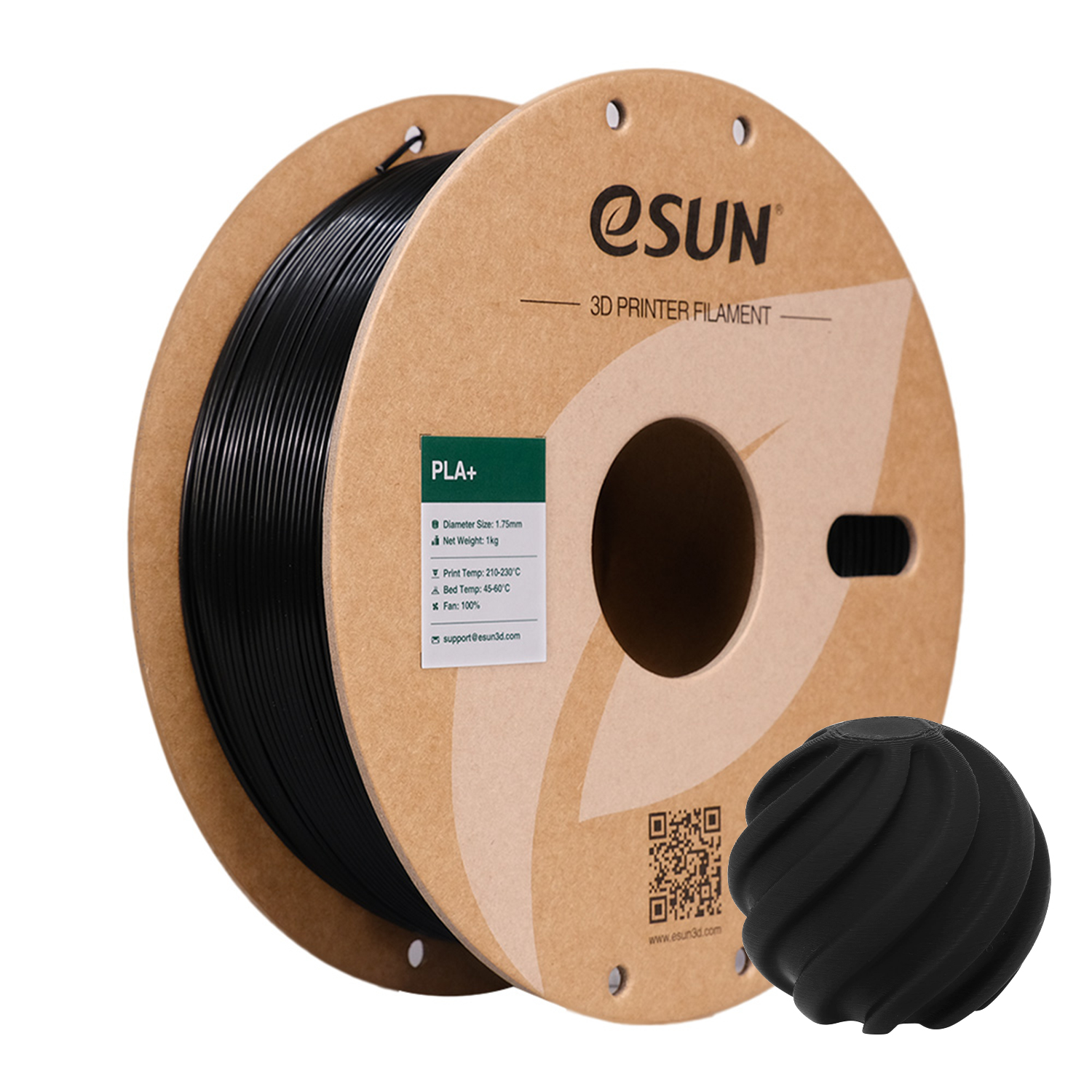 eSUN - Black Plus PLA+ - 1kg
