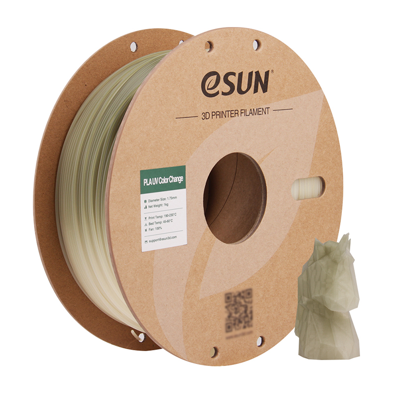 eSUN - UV Change Green Reactive PLA 1.75mm - 1kg