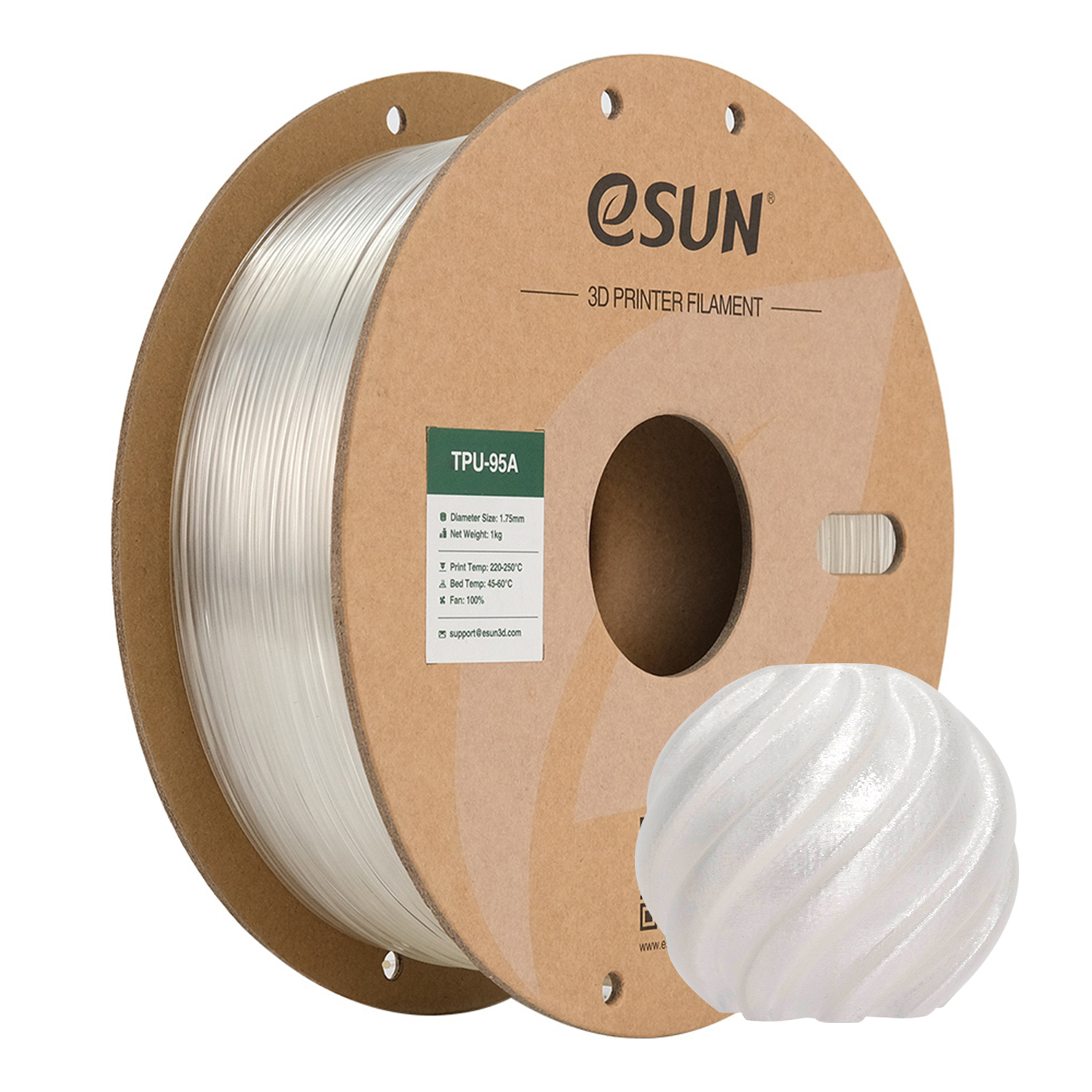 eSUN - Natural 95A TPU 1.75mm - 1kg