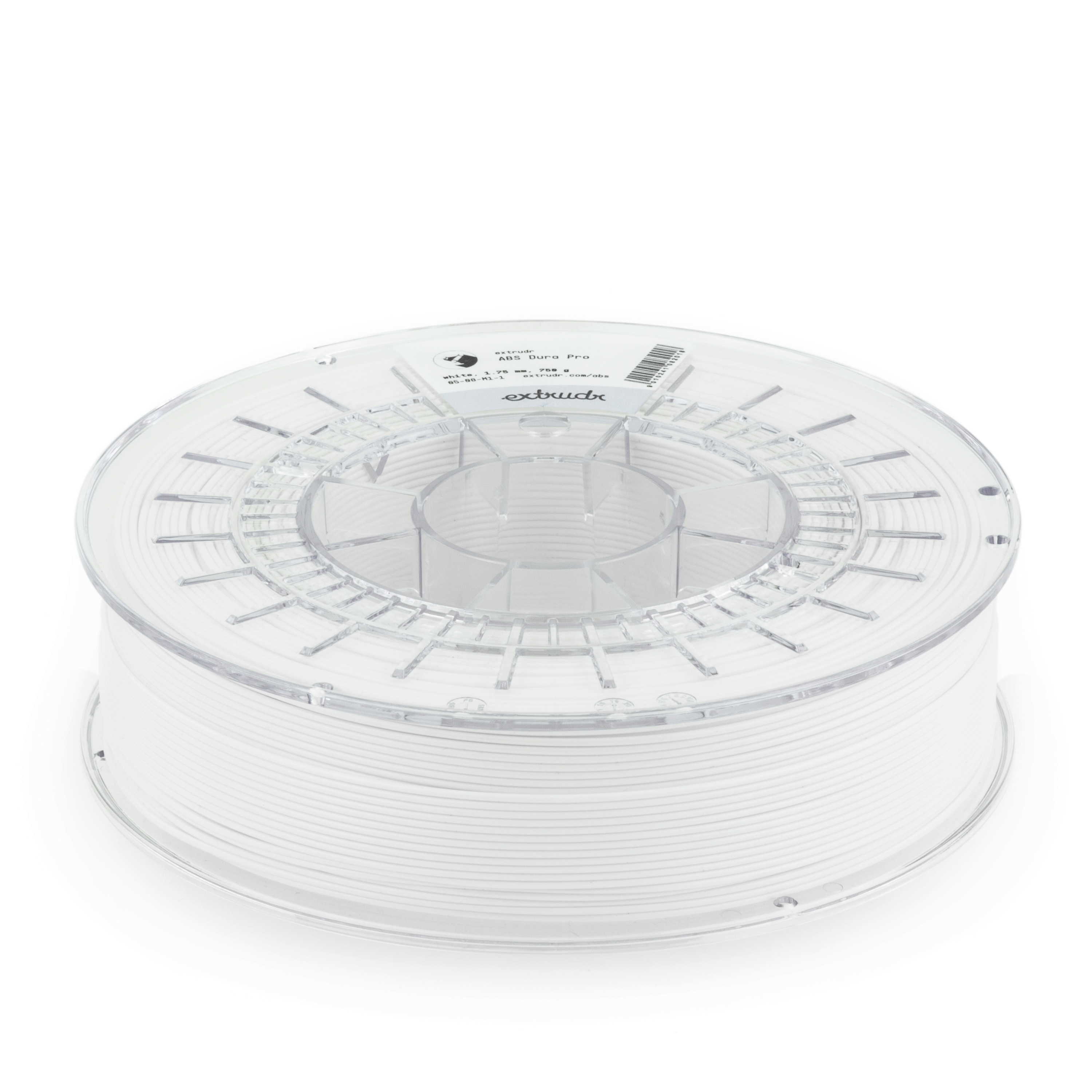 Extrudr - DuraPro White ABS 2.85mm - 0.75kg