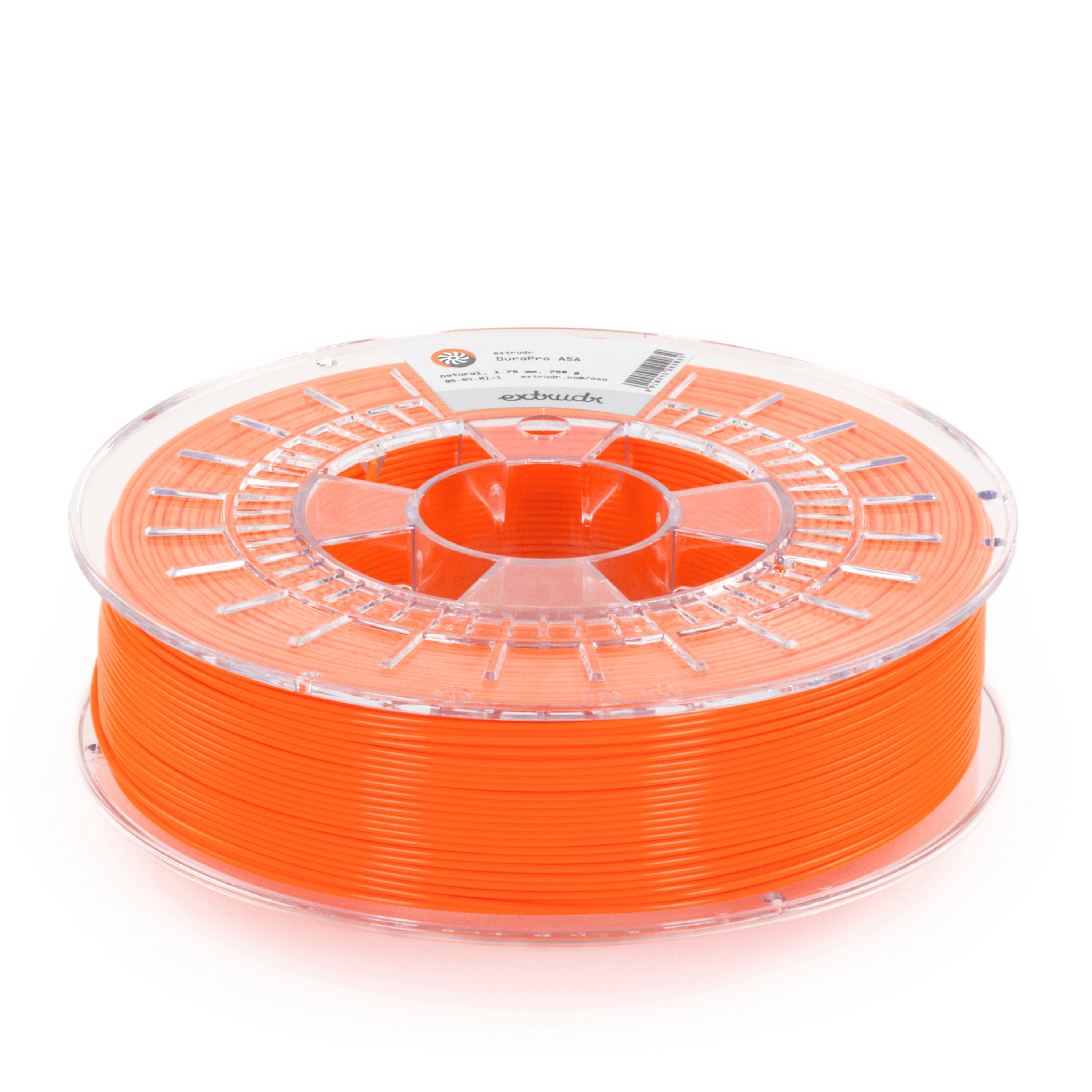 Extrudr - DuraPro Orange Fluorescent ASA 1.75mm - 0.75kg