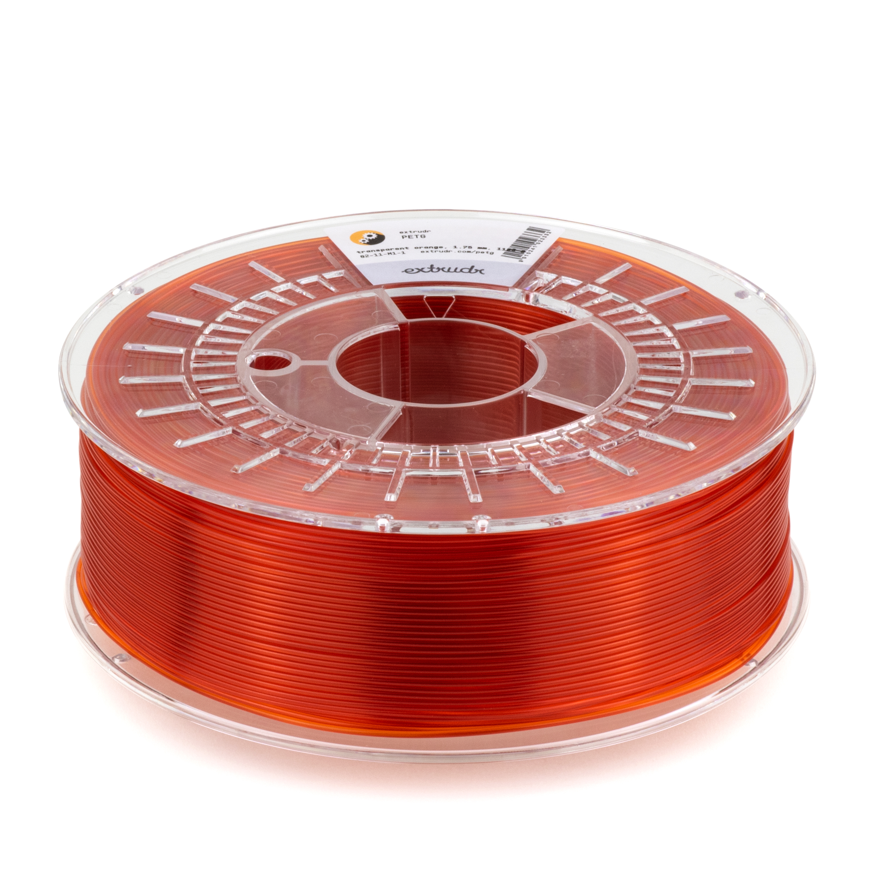 Extrudr - Transparent Orange PETG 1.75mm - 10kg