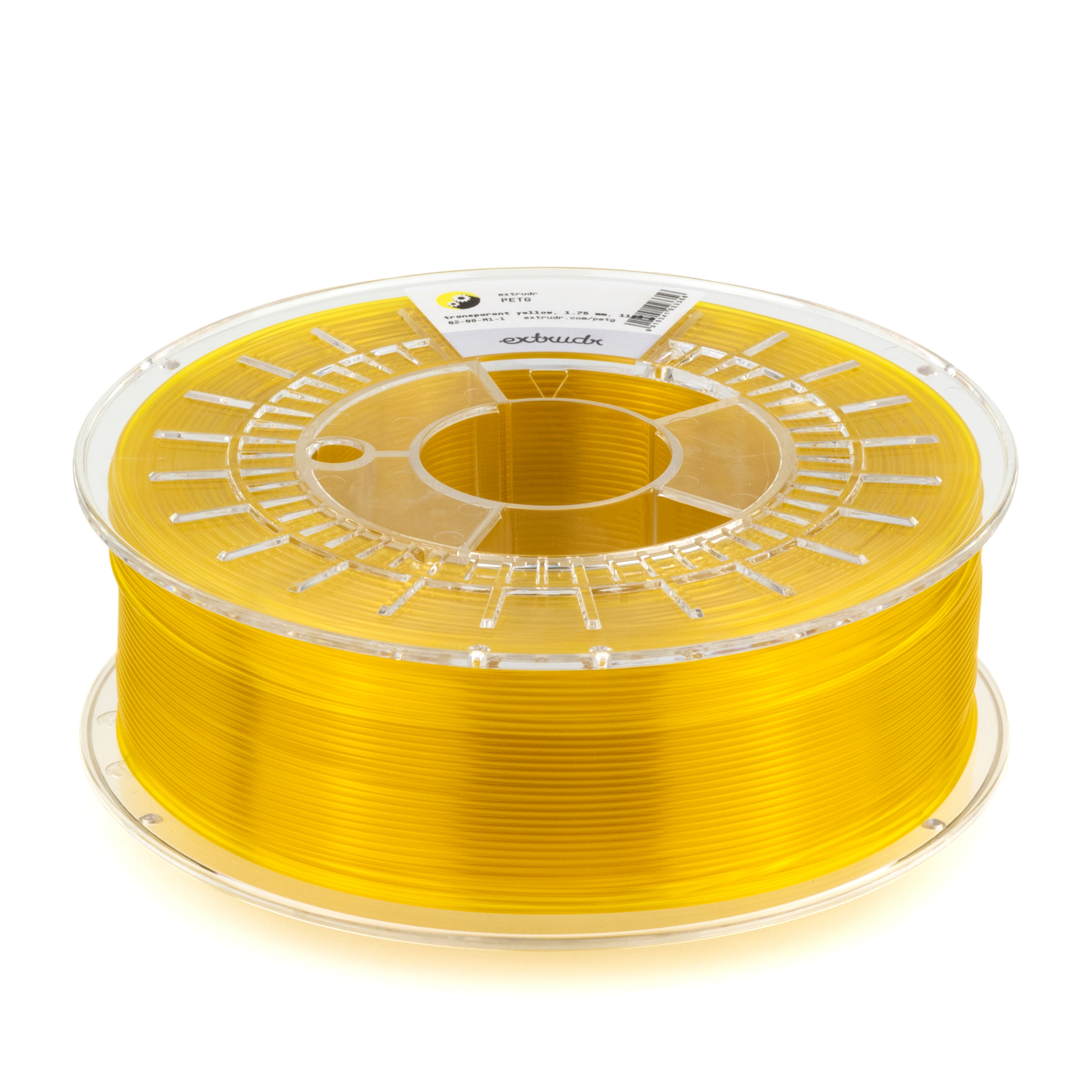 Extrudr - Transparent Yellow PETG 1.75mm - 1.1kg