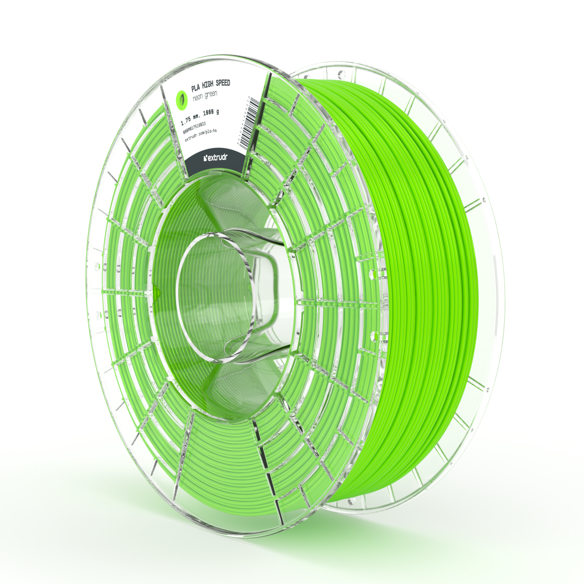 Extrudr - Green Fluorescent High Speed PLA 1.75mm - 1kg