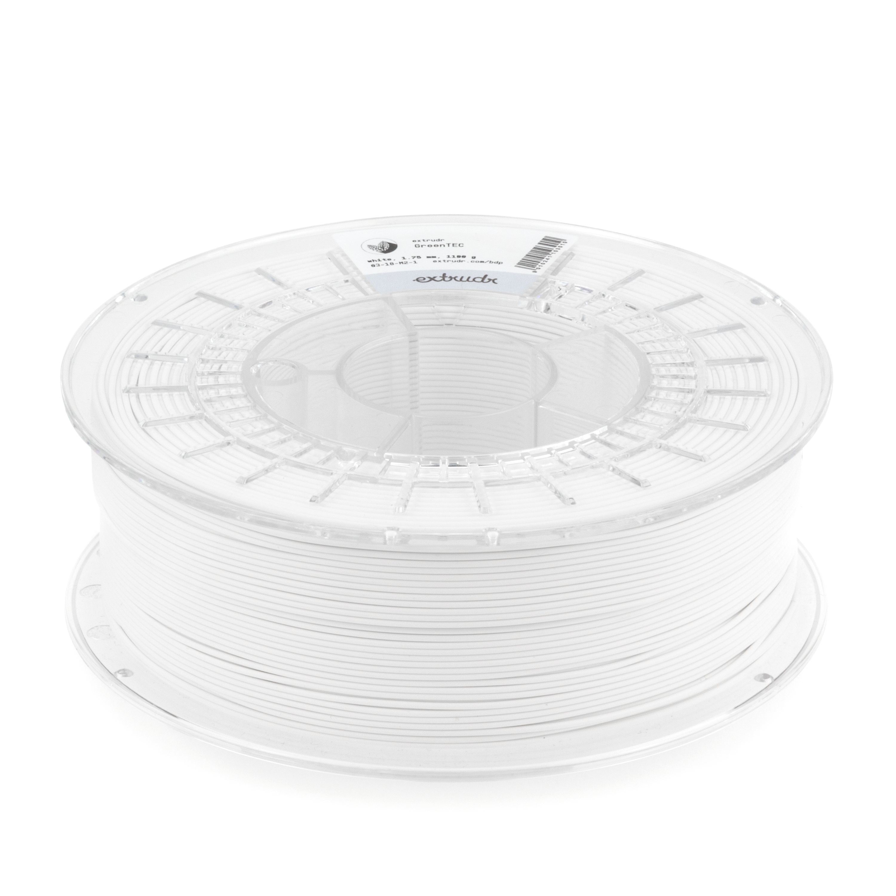 Extrudr - GreenTEC White Bio Based PLA 2.85mm - 2.5kg