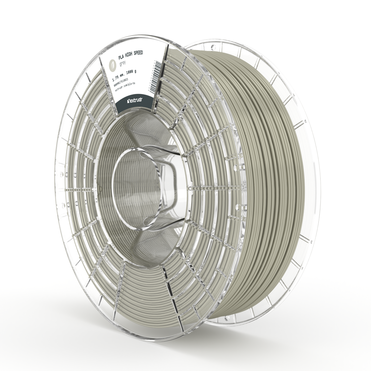 Extrudr - Grey High Speed PLA 1.75mm - 1kg