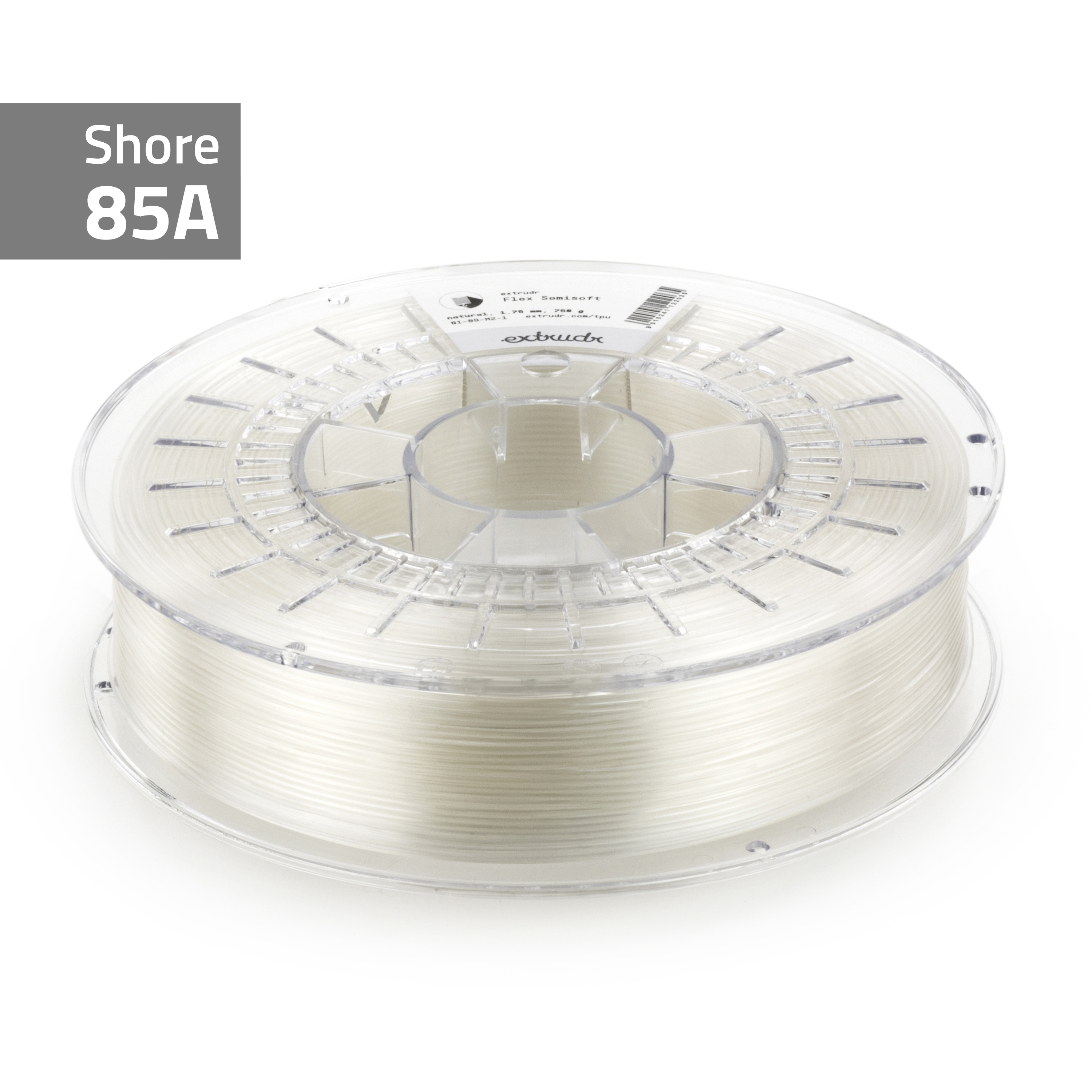 Extrudr - Flex Transparent 85A TPU 2.85mm - 2kg