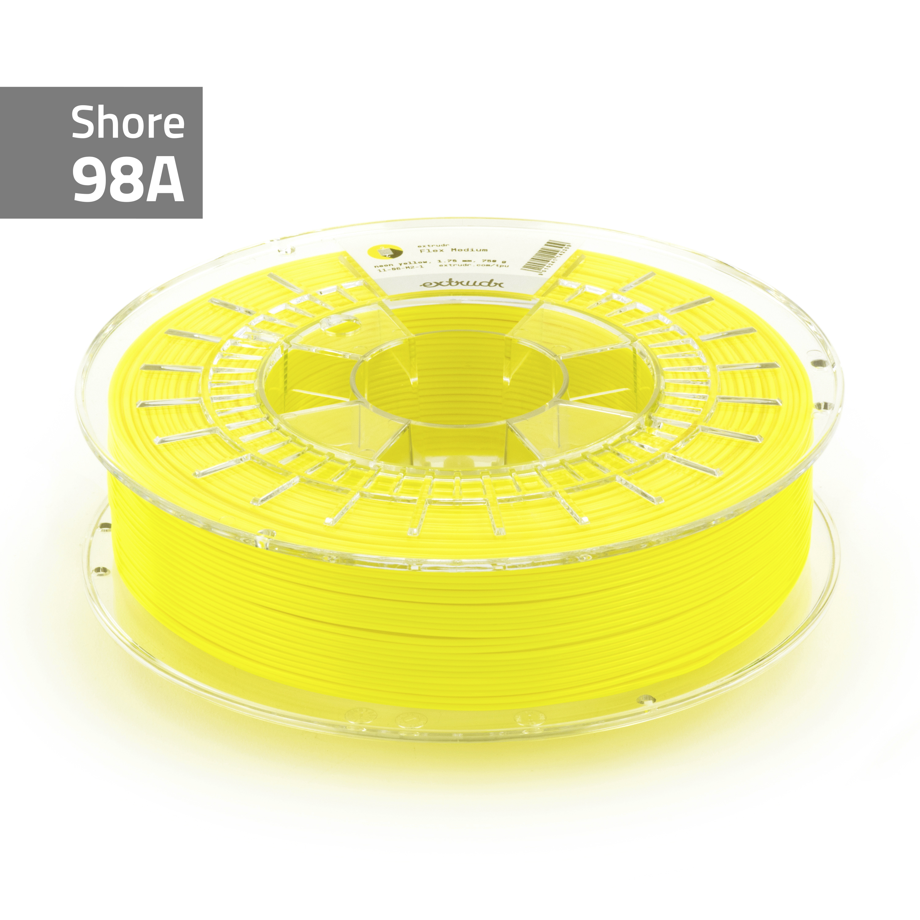 Extrudr - Flex Yellow 98A Fluorescent TPU 1.75mm - 0.75kg