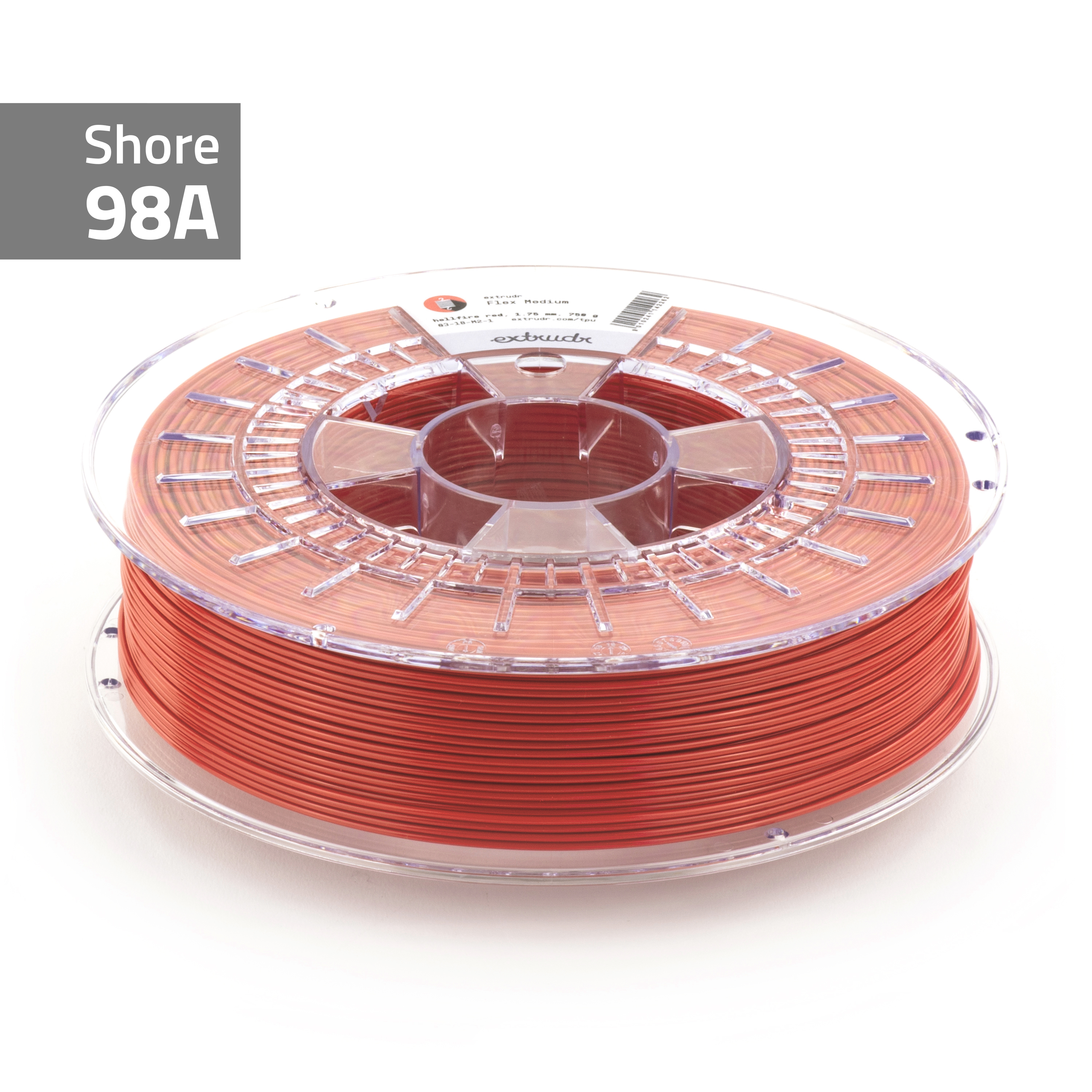 Extrudr - Flex Hellfire Red 98A TPU 2.85mm - 0.75kg