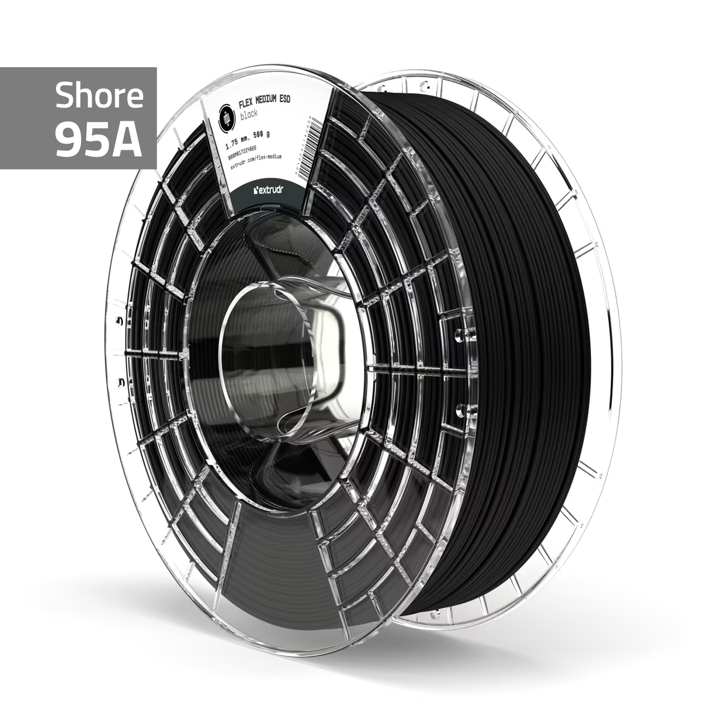 Extrudr - Flex Black Medium Esd TPU 1.75mm - 0.5kg